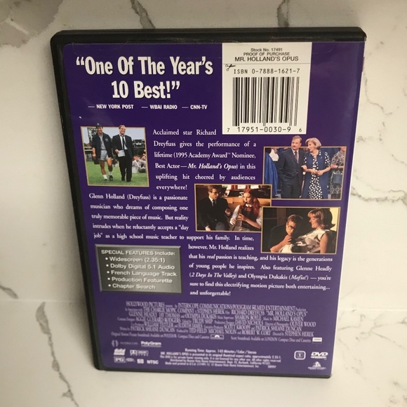 Mr Holland’s Opus DVD Movie 1995 Vintage - Picture 2 of 3